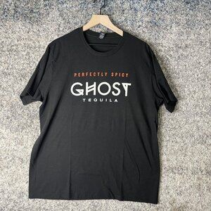 Ghost Tequila Shirt Mens Extra Large Black‎ Perfectly Spicy Graphic Advertising